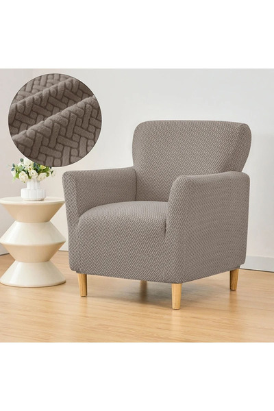 etleshome Jakarlı Tuğla Desen Streç Lastikli Koltuk Örtüsü Takımı 3 3 1 1 Esnek Kanepe çekyat kılıfı