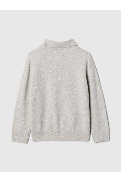 GAP Erkek Bebek Gri babyGap CashSoft Polo Kazak
