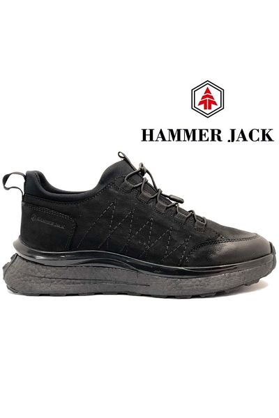 Hammer Jack Ανδρικά αθλητικά παπούτσια από γνήσιο δέρμα - 102 24822-M Dobb Black