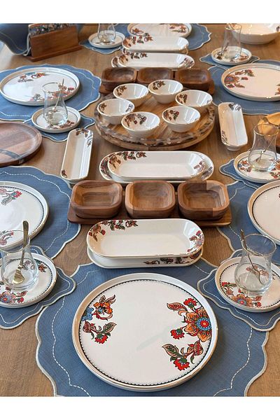 ROSSEV Lorena 66 Piece Breakfast Set - for 6 People