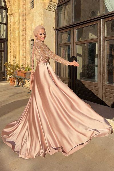 Bym Fashion 7025 Model - Gold Evening Dress with Tail Detail