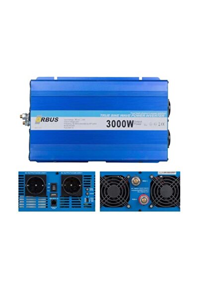 ORBUS 12 Volt - 3000 Watt Intelligent Tam Sinus Inverter