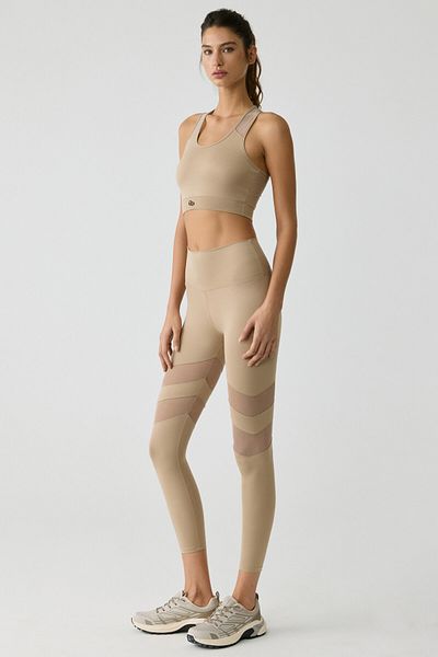 Urban Beat Damen-Leggings aus Nerz in voller Länge mit Tülldetails
