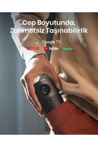 Anker Nebula Capsule Air Dünyanın En Küçük Google Tv Projeksiyon Cihazı - Siyah - D4112