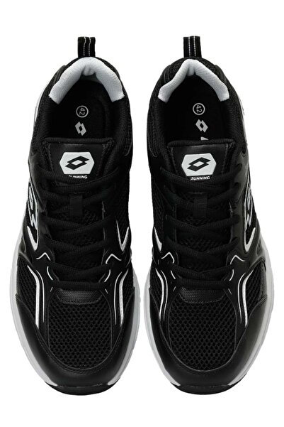 Lotto Athens Rubber Sole Running and Unisex Sports Shoes BLACK-WHITE