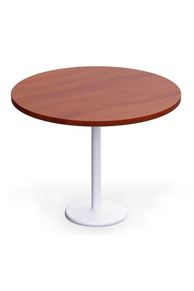 Mahmayi Round Pantry Table, Simple Modern Design Coffee Task for Home Office, (100 cm Dia, Apple Cherry)