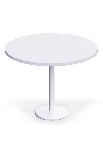 Mahmayi Round Pantry Table, Simple Modern Design Coffee Task for Home Office, (100 cm Dia, White)