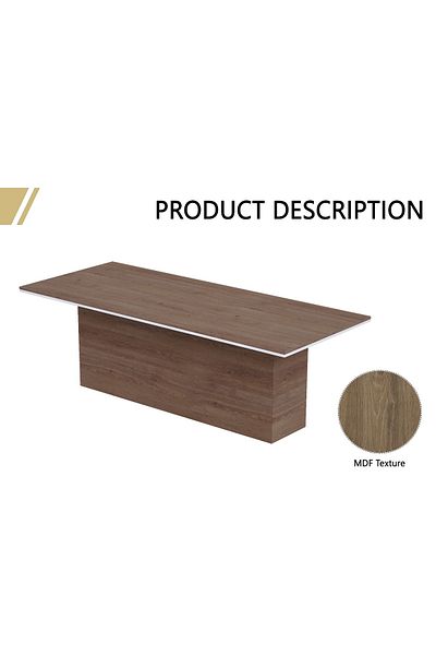 Mahmayi New Looking Conference Table for Office, Meeting and Conference Room-Truffle Davos Oak, 240CM