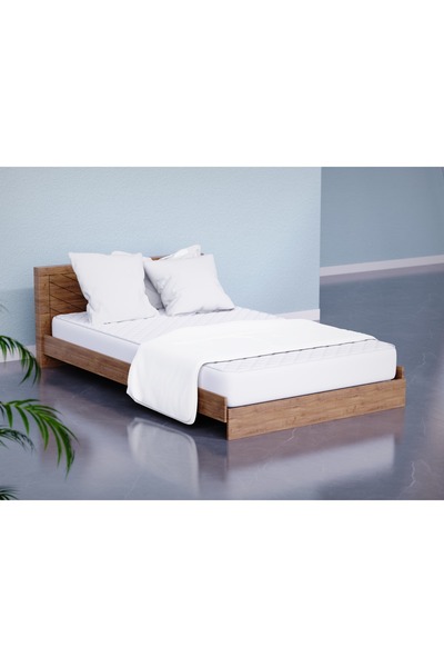 Mahmayi مرتبة زنبركية من بونيل مقاس 120 × 200 سرير مزدوج من قماش جاكار لتخفيف الضغط - بيضاء