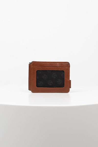 BAYDERİ Coins Genuine Leather Men Card Holder