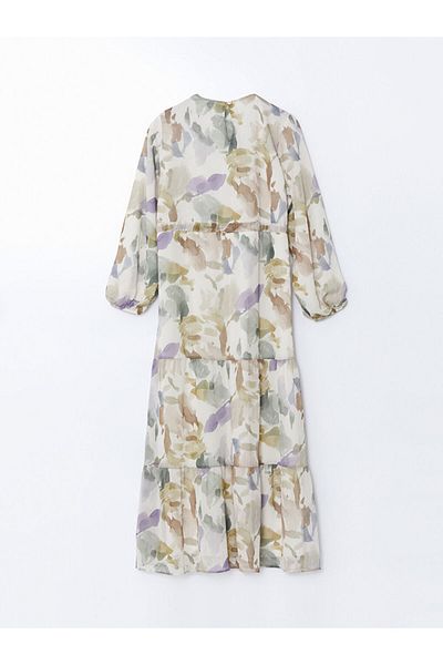 LC Waikiki Lcw Modest Mixed Crew Neck Print Women's Dress