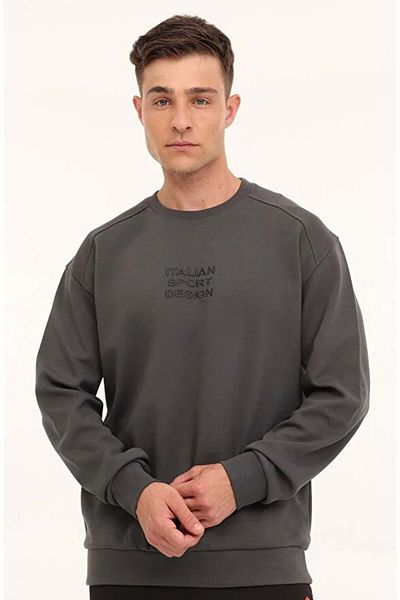 Lotto M-Horton C Neck Swt T-Sht Long Sleeve T-Shirt Men's T-Shirt Smoked