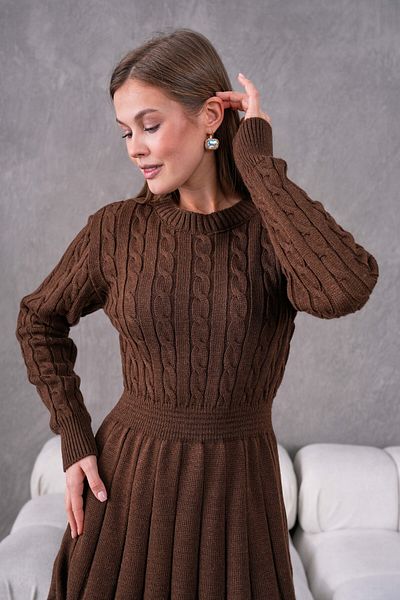 FLEX FASHION Μίνι φόρεμα με πλεκτά μαλλιά