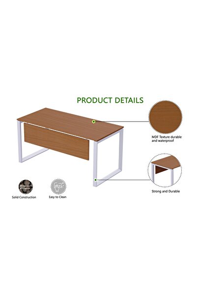 Mahmayi Vorm 136-16 U-Shaped Conference Meeting Table for Office 12 Person Capacity-Light Walnut
