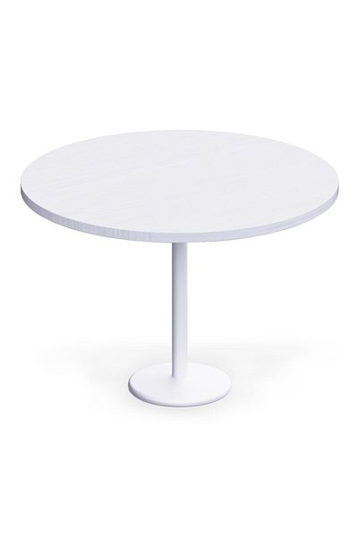 Mahmayi Round Pantry Table, Simple Modern Design Coffee Task for Home Office, (120 cm Dia, White)