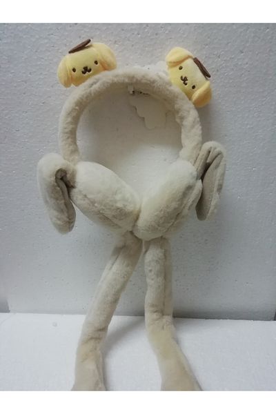 İLHANLAR Plush Earmuff Beanie Hat with Lightless Moving Sound and Playful Ears 6~14 Years