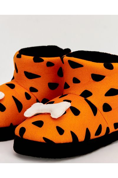 Chirpy Shus -p Patterned Orange Children's Slippers