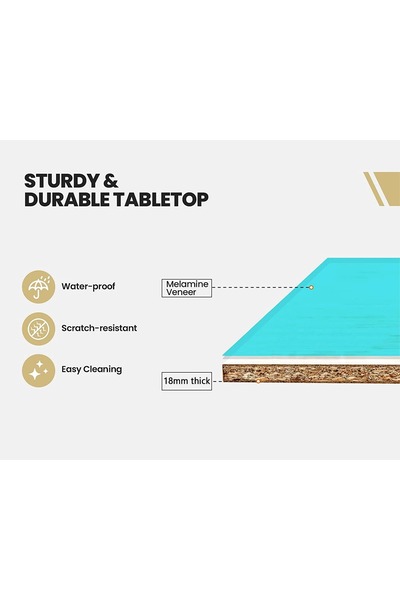 Mahmayi Modern Conference Table for Office, Conference Room Meeting Table - Light Concrete, 180CM