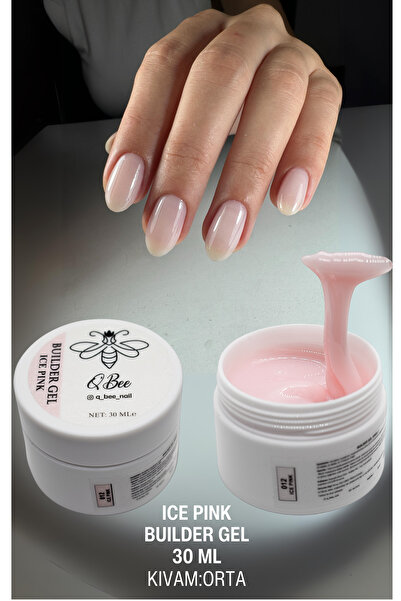 QBEE PROFESSIONAL 30Ml Protez Tırnak Jeli Builder Gel Ice Pink