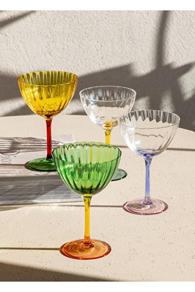 The Mia Green 240 ml Glass Ice Cream Bowl