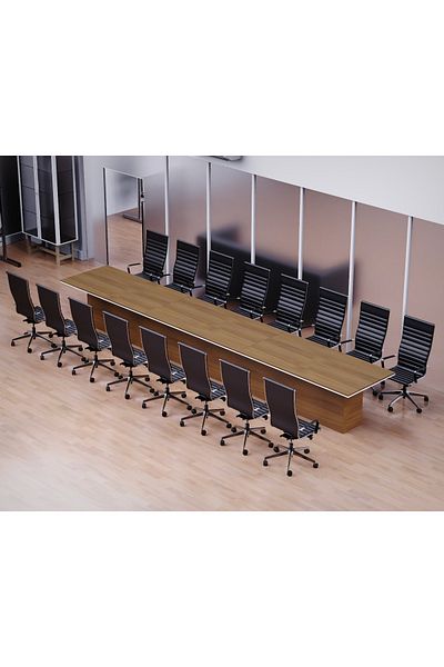 Mahmayi Ultra-Desgined Conference Table for Office, Meeting Table, Room Table-Natural Dijon Walnut, 600CM
