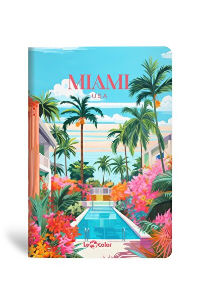 Le Color 4'lü Coastal Cıtıes Defter Seti Çizgisiz 13x20