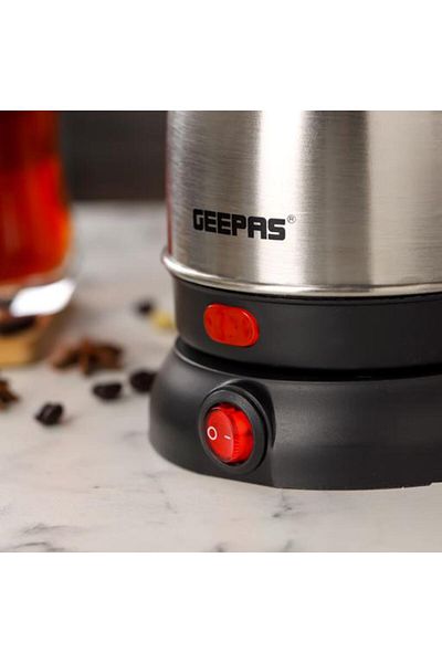 Geepas 0.8 L Electric Turkish Coffee Maker-  Stainless Steel Kettle with 360-Degrees Rotation