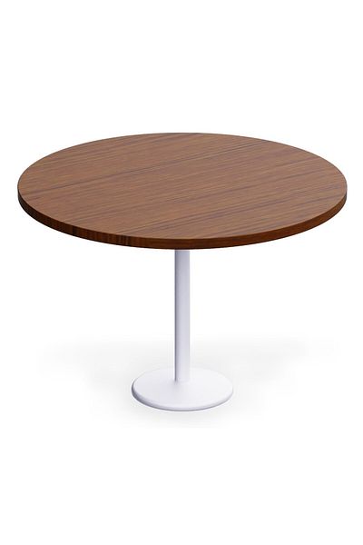 Mahmayi Round Pantry Table, Simple Modern Design Coffee Task for Home Office, (120 cm Dia, Dark Walnut)