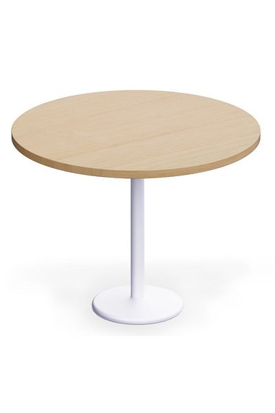 Mahmayi Round Pantry Table, Simple Modern Design Coffee Task for Home Office, (100 cm Dia, Oak)