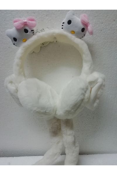 İLHANLAR Plush Earmuff Beanie Hat with Lightless Moving Sound and Playful Ears 6~14 Years
