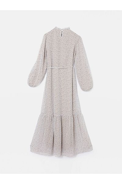 LC Waikiki Rochie de damă cu guler vertical cu volane de sezon nou cu flori - S5H533Z8