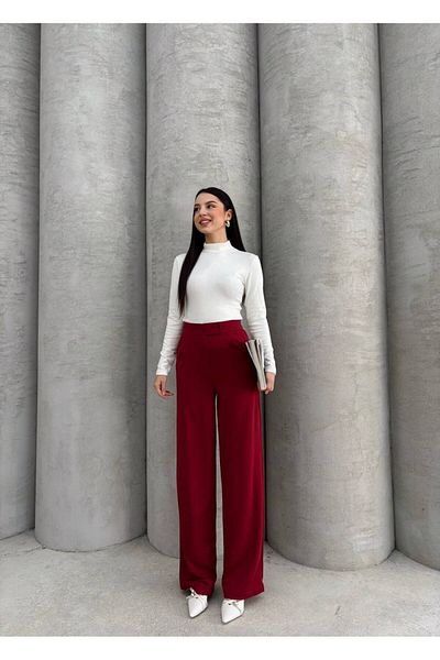 COMBİNE MİCHAİL Pantaloni Palazzo cu închidere velcro din Lycra de damă