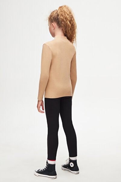 LOVETTI Μπλουζάκι για κορίτσια Milk Coffee - Μισό ζιβάγκο, μακρυμάνικο