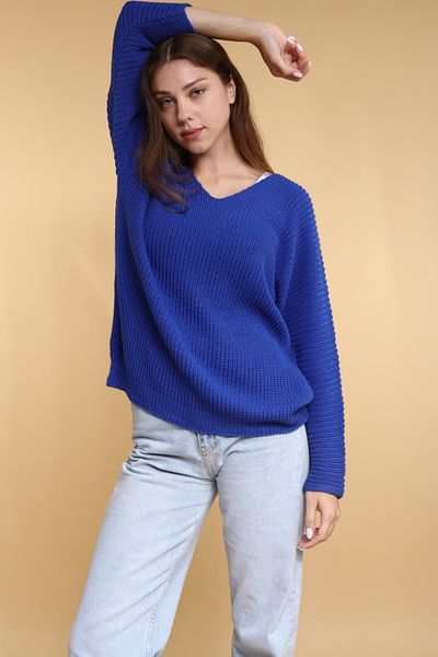 Devinka Women's 2-Pack Price Advantageous Oversize Loose V-Neck Knitwear Sweater