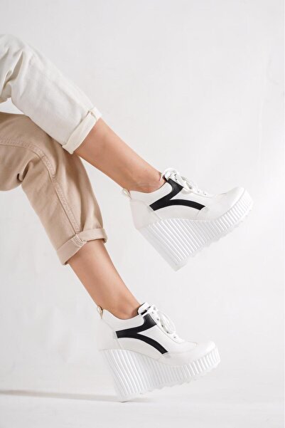 POLO PRESTIGE Boobs Beyaz Dolgu Topuk Kadın Spor Ayakkabı