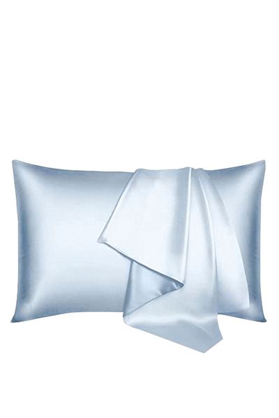 silkworm Siklworm Life, Față de pernă din mătase pură 100% Baby Blue Albastru deschis (50 cm X 70 cm) 1 bucată...