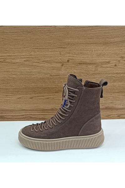 Mammamia KB4655 Mink Nbk Γνήσιες Δερμάτινες Γυναικείες Μπότες Casual