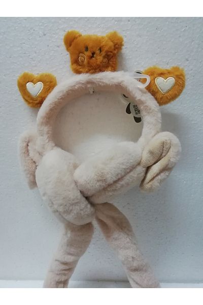 İLHANLAR Plush Earmuff Beanie Hat with Lightless Moving Sound and Playful Ears 6~14 Years