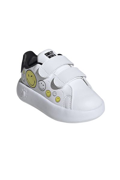 adidas Adidas Boys' Smiley Print Sneakers with Hook and Loop Closure - ADVANTAGE SMILEY CF I