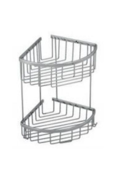 CAMERO Adnoss 20*20cm Double Oval Sponge Holder - Shampoo Holder for Corner and Shower Cabin