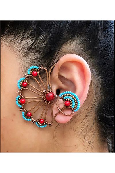 MODA Ear Wrap Copper Wire Wrap Earrings
