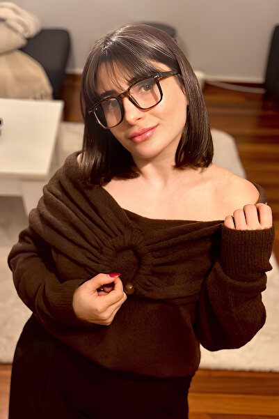 MACERATİ Vero Unisex Leopard Square Frame Blue Block Transparent Glass Glasses