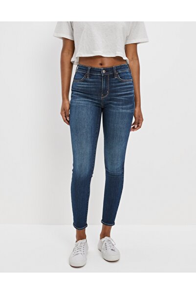 AMERICAN EAGLE بنطلون جينز ضيق بخصر مرتفع من AE Ne(x)t Level