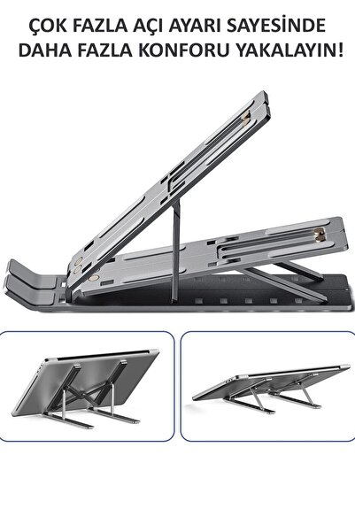 Pernem Laptop Stand Metal Adjustable Notebook Riser Stand All Brands Laptop Holder Office Computer