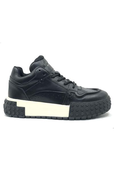 Lufian 112230206 Burton Sneaker Men's Leather Casual Classic Shoes Black