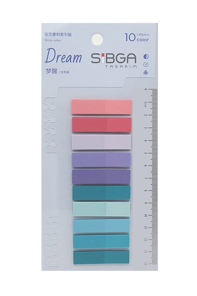 sibga tasarım Transparent Colored Postit Post-it Post It.Bookmark Bookmark Postit Sticker Note Paper 200 Sheets