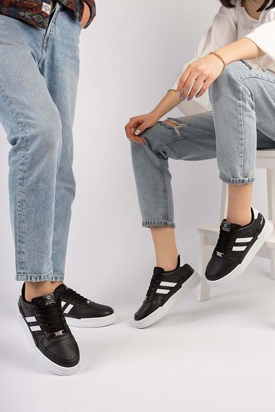 Kocamanlar Ayakkabı Concept Konbin Unisex Sneakers Black-White
