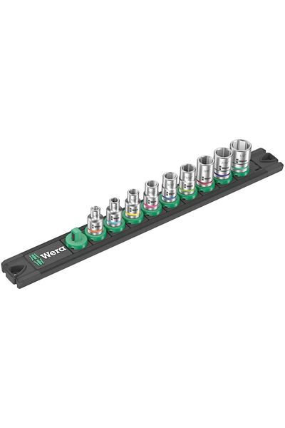 wera ELZ 05005420001 شريط مغناطيسي مقابس A Imperial 1، مجموعة مفاتيح ربط Zyklop، محرك 1/4 بوصة