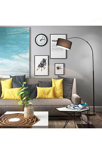 Primo Plus Floor Lamp for LED Stand Vintage Arc Pole Light with Warm Light Remote Control
