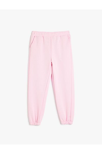 Koton Basic Jogger Sweatpants with Elastic Waist Pocket Detail